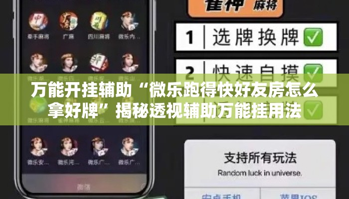 万能开挂辅助“微乐跑得快好友房怎么拿好牌	”揭秘透视辅助万能挂用法