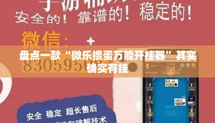 盘点一款“微乐掼蛋万能开挂器	”其实确实有挂