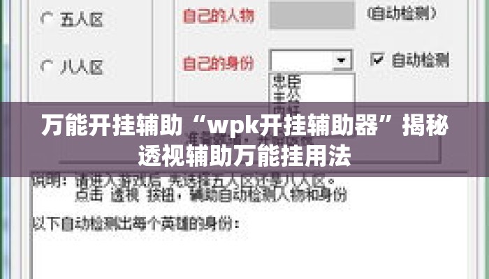 万能开挂辅助“wpk开挂辅助器”揭秘透视辅助万能挂用法