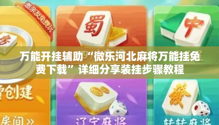 万能开挂辅助“微乐河北麻将万能挂免费下载”详细分享装挂步骤教程
