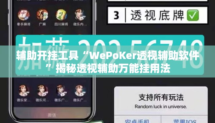 辅助开挂工具“WePoKer透视辅助软件”揭秘透视辅助万能挂用法