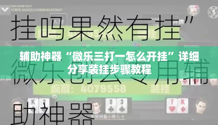 辅助神器“微乐三打一怎么开挂”详细分享装挂步骤教程