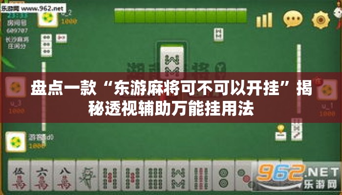 盘点一款“东游麻将可不可以开挂”揭秘透视辅助万能挂用法