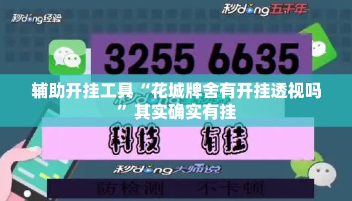 辅助开挂工具“花城牌舍有开挂透视吗	”其实确实有挂