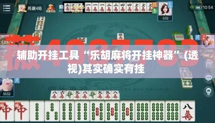 辅助开挂工具“乐胡麻将开挂神器”(透视)其实确实有挂 