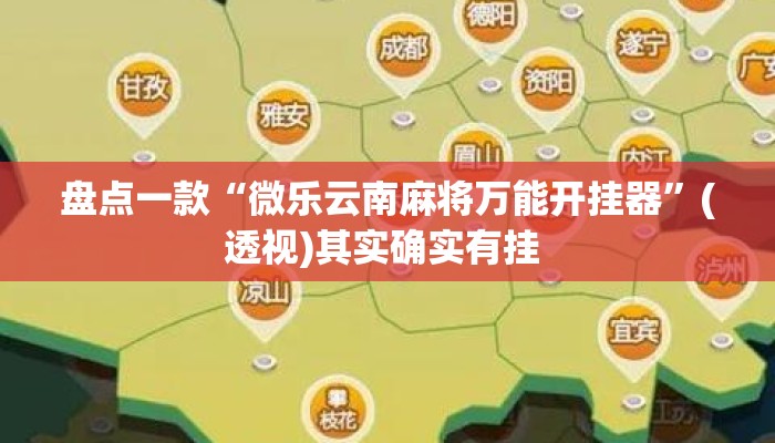 盘点一款“微乐云南麻将万能开挂器”(透视)其实确实有挂 