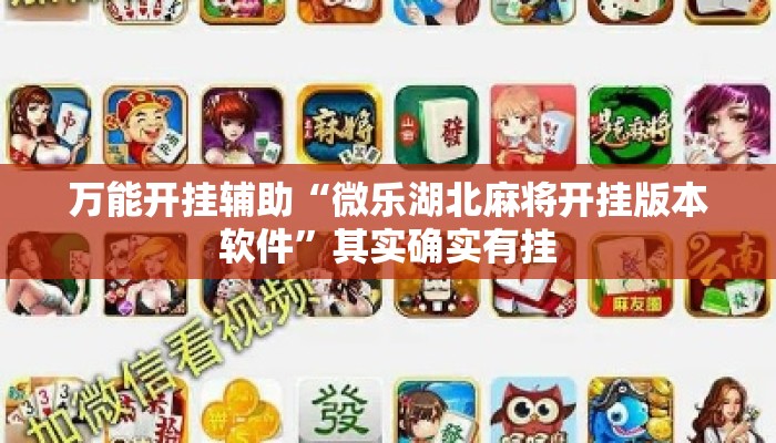 万能开挂辅助“微乐湖北麻将开挂版本软件”其实确实有挂