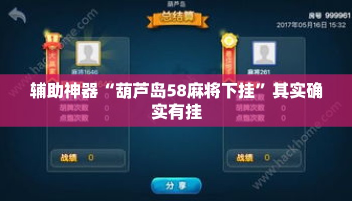 辅助神器“葫芦岛58麻将下挂	”其实确实有挂