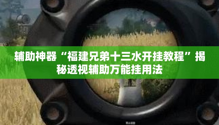 辅助神器“福建兄弟十三水开挂教程”揭秘透视辅助万能挂用法
