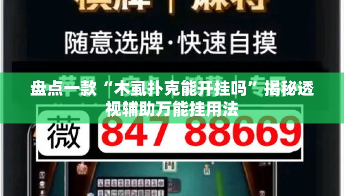 盘点一款“木虱扑克能开挂吗”揭秘透视辅助万能挂用法