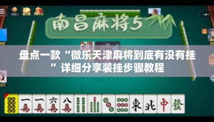 盘点一款“微乐天津麻将到底有没有挂”详细分享装挂步骤教程