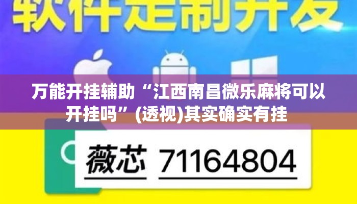 万能开挂辅助“江西南昌微乐麻将可以开挂吗”(透视)其实确实有挂 