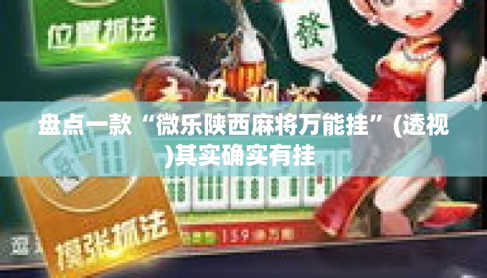 盘点一款“微乐陕西麻将万能挂	”(透视)其实确实有挂 