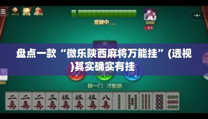 盘点一款“微乐陕西麻将万能挂”(透视)其实确实有挂 