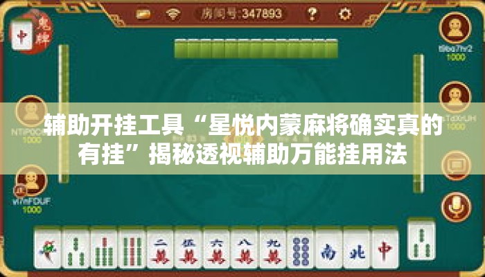 辅助开挂工具“星悦内蒙麻将确实真的有挂”揭秘透视辅助万能挂用法