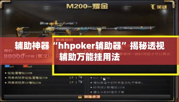 辅助神器“hhpoker辅助器	”揭秘透视辅助万能挂用法