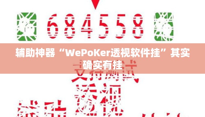 辅助神器“WePoKer透视软件挂”其实确实有挂
