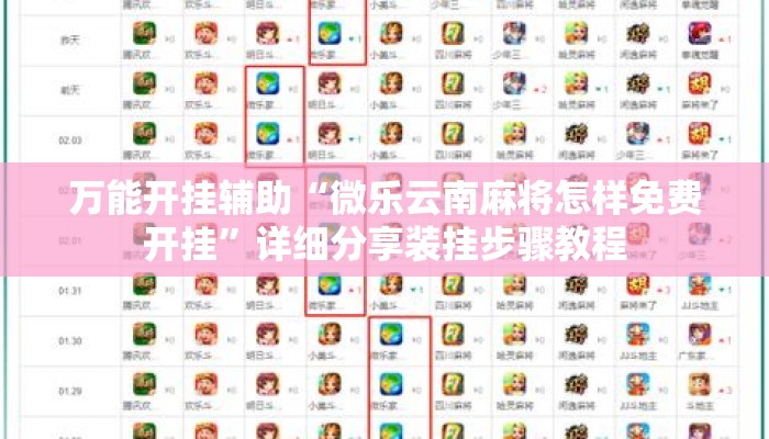 万能开挂辅助“微乐云南麻将怎样免费开挂”详细分享装挂步骤教程