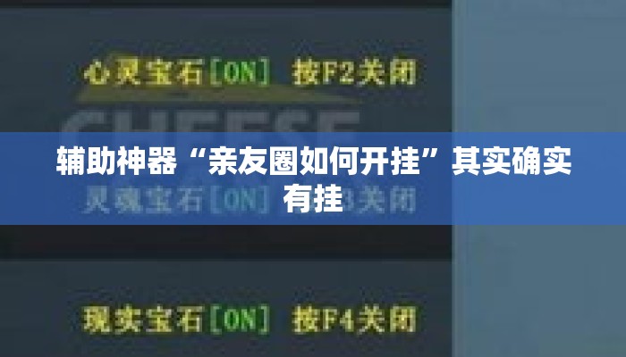 辅助神器“亲友圈如何开挂”其实确实有挂