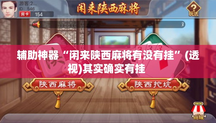 辅助神器“闲来陕西麻将有没有挂”(透视)其实确实有挂 