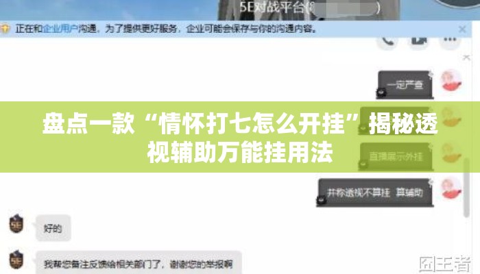 盘点一款“情怀打七怎么开挂	”揭秘透视辅助万能挂用法