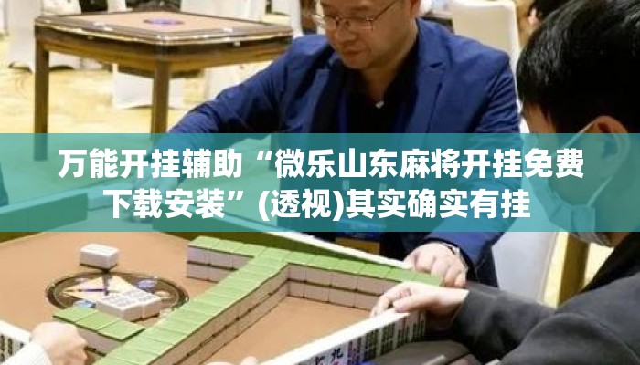 万能开挂辅助“微乐山东麻将开挂免费下载安装	”(透视)其实确实有挂 