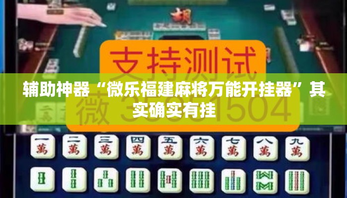 辅助神器“微乐福建麻将万能开挂器	”其实确实有挂