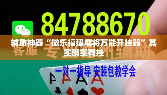 辅助神器“微乐福建麻将万能开挂器”其实确实有挂