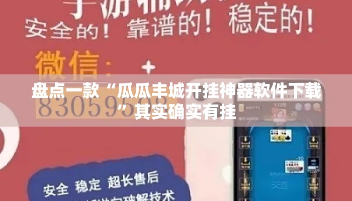 盘点一款“瓜瓜丰城开挂神器软件下载”其实确实有挂