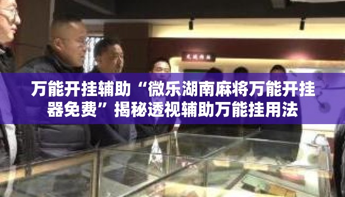 万能开挂辅助“微乐湖南麻将万能开挂器免费”揭秘透视辅助万能挂用法