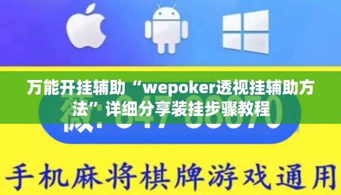 万能开挂辅助“wepoker透视挂辅助方法”详细分享装挂步骤教程