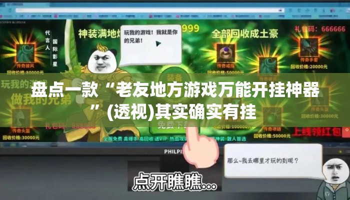 盘点一款“老友地方游戏万能开挂神器”(透视)其实确实有挂 