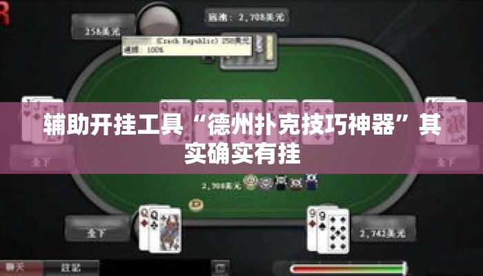 辅助开挂工具“德州扑克技巧神器	”其实确实有挂