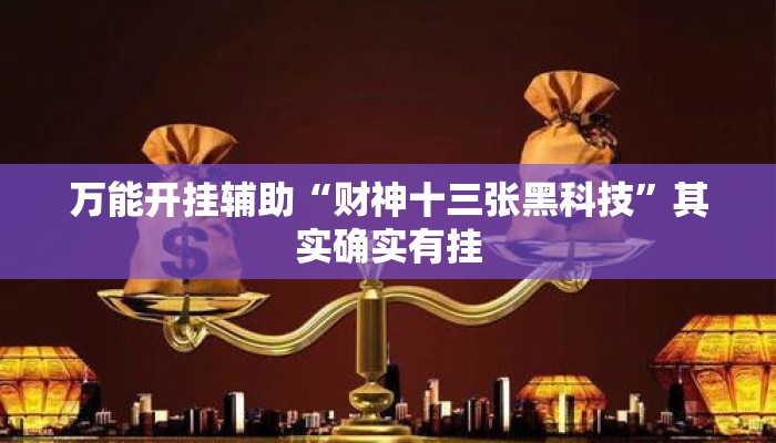 万能开挂辅助“财神十三张黑科技”其实确实有挂
