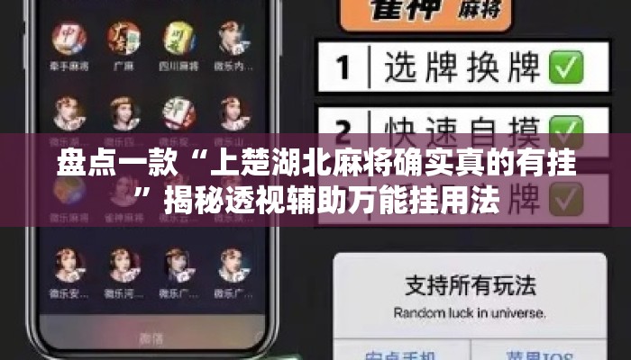 盘点一款“上楚湖北麻将确实真的有挂	”揭秘透视辅助万能挂用法