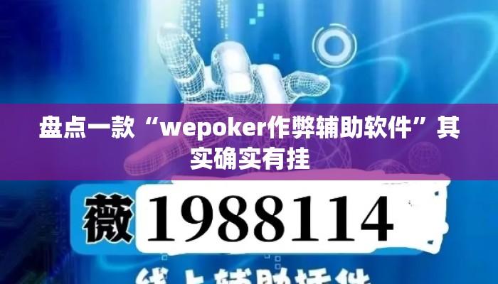 盘点一款“wepoker作弊辅助软件”其实确实有挂
