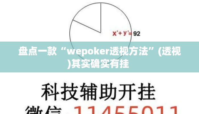盘点一款“wepoker透视方法	”(透视)其实确实有挂 