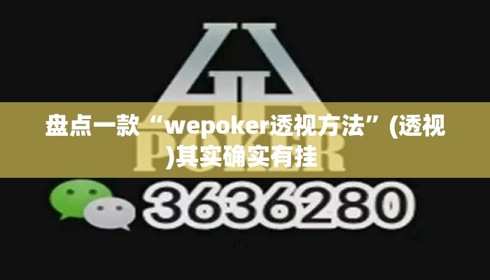 盘点一款“wepoker透视方法”(透视)其实确实有挂 