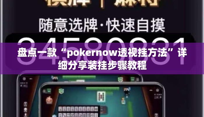 盘点一款“pokernow透视挂方法”详细分享装挂步骤教程