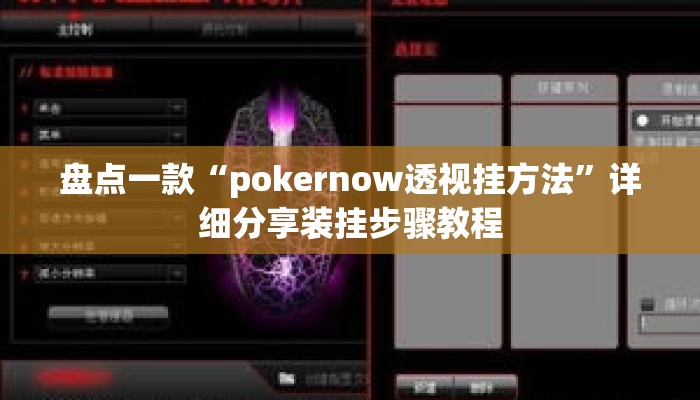 盘点一款“pokernow透视挂方法”详细分享装挂步骤教程