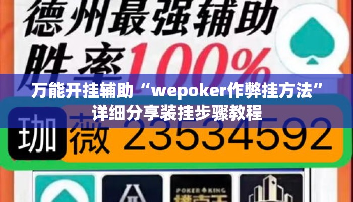 万能开挂辅助“wepoker作弊挂方法	”详细分享装挂步骤教程