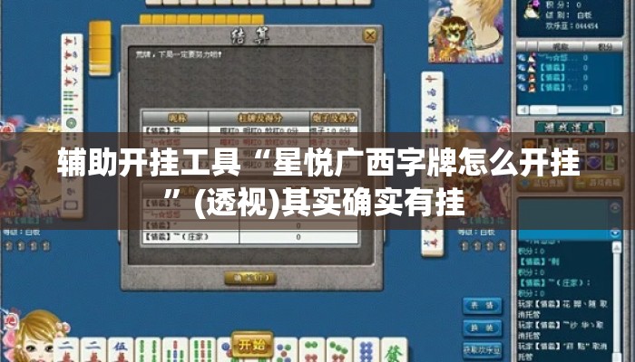 辅助开挂工具“星悦广西字牌怎么开挂”(透视)其实确实有挂 