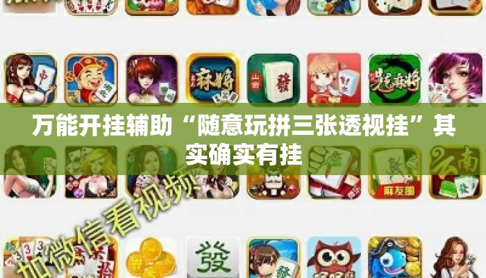 万能开挂辅助“随意玩拼三张透视挂	”其实确实有挂