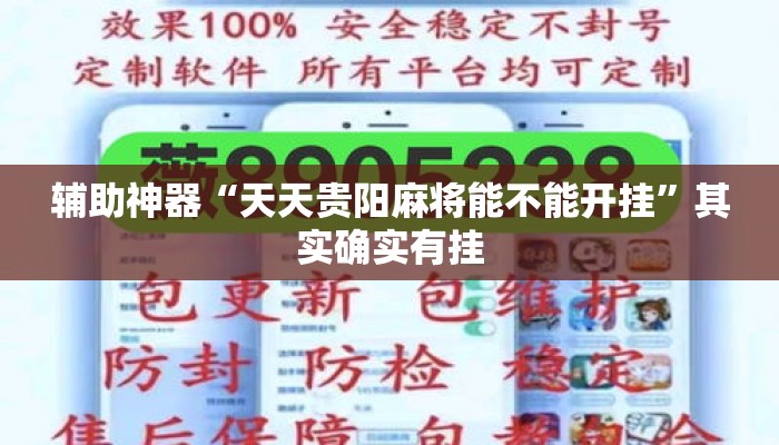 辅助神器“天天贵阳麻将能不能开挂”其实确实有挂