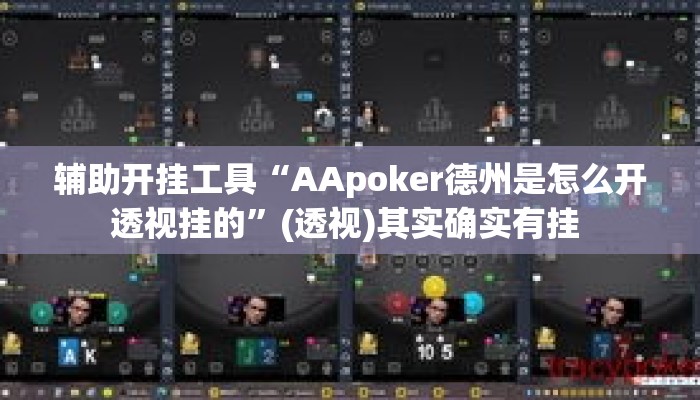 辅助开挂工具“AApoker德州是怎么开透视挂的”(透视)其实确实有挂 