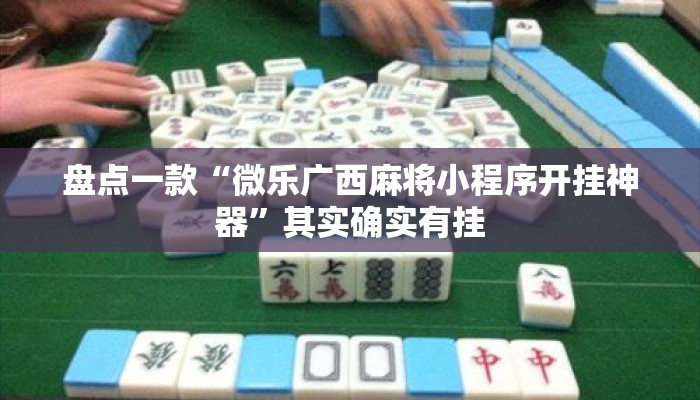 盘点一款“微乐广西麻将小程序开挂神器”其实确实有挂
