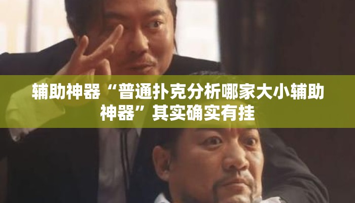 辅助神器“普通扑克分析哪家大小辅助神器”其实确实有挂