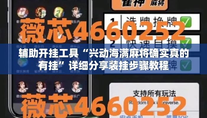 辅助开挂工具“兴动海满麻将确实真的有挂”详细分享装挂步骤教程