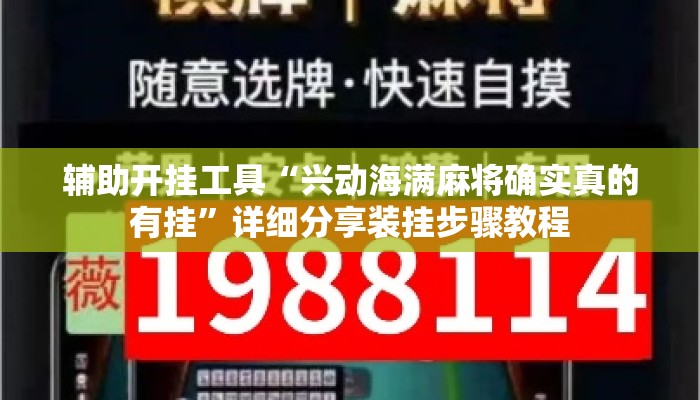 辅助开挂工具“兴动海满麻将确实真的有挂”详细分享装挂步骤教程