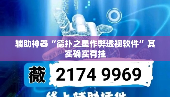 辅助神器“德扑之星作弊透视软件”其实确实有挂